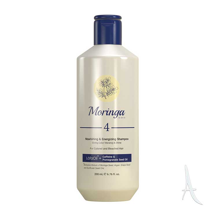 شامپو شماره 4 مغذی موی رنگ‌شده و دکلره مورینگا